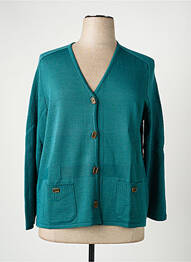 Gilet manches longues stretch vert PAUPORTÉ femme
