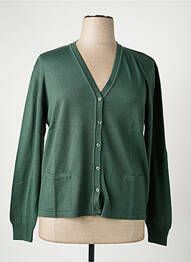 Gilet manches longues stretch vert ELLEMME femme
