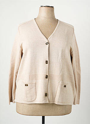 Gilet manches longues stretch beige PAUPORTÉ femme