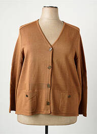 Gilet manches longues stretch marron PAUPORTÉ femme