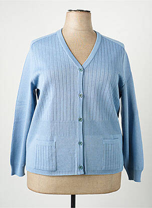 Gilet manches longues stretch bleu PAUPORTÉ femme