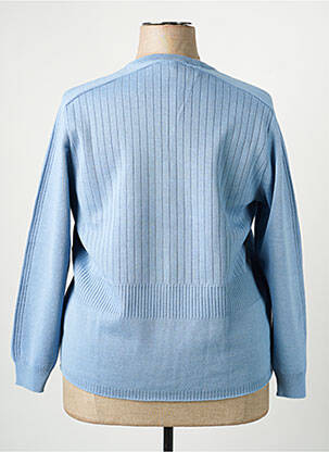 Gilet manches longues stretch bleu PAUPORTÉ femme