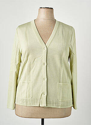 Gilet manches longues stretch vert RODAM femme