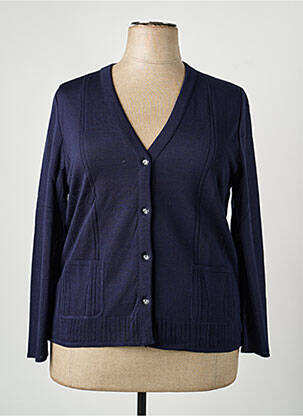 Gilet manches longues stretch bleu RODAM femme