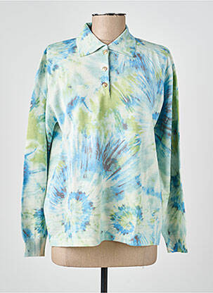 Pull stretch manches longues bleu GRIFFON femme