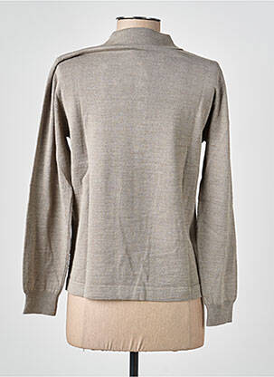 Pull tissage chiné manches longues gris PAUPORTÉ femme