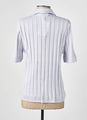 Pull coupe cintrée manches courtes violet RODAM femme