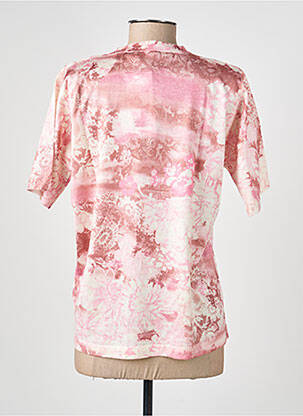 Pull coupe cintrée manches courtes rose GRIFFON femme