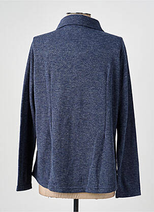 Chemisier coupe cintrée manches longues bleu I.ODENA femme
