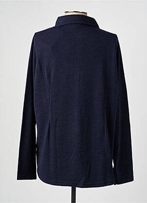 Chemisier coupe cintrée manches longues bleu I.ODENA femme