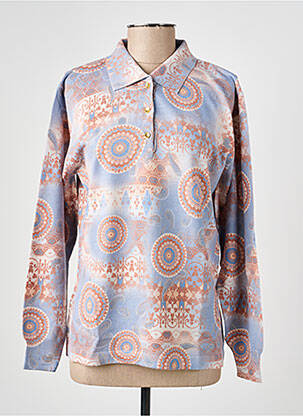 Pull coupe cintrée manches longues bleu GRIFFON femme