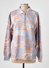 Pull coupe cintrée manches longues bleu GRIFFON femme