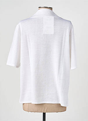 Pull coupe cintrée manches courtes blanc PAUPORTÉ femme