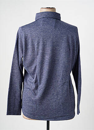 Chemisier coupe cintrée manches longues bleu I.ODENA femme