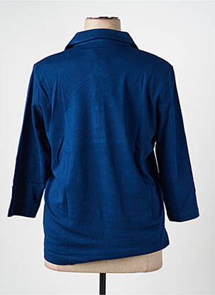 Polo stretch manches 3/4 bleu RABE femme