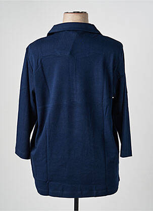 Polo tissage jersey manches 3/4 bleu RABE femme