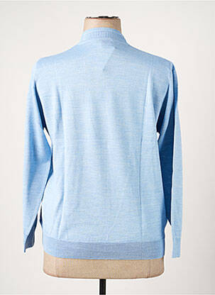 Pull tissage chiné manches longues bleu EDWIGE femme