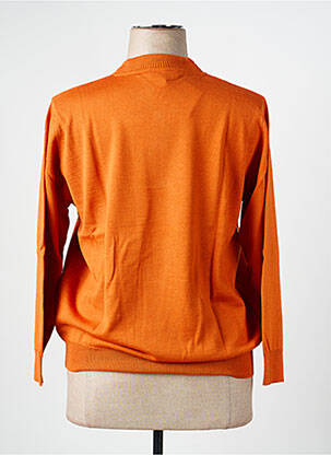 Pull tissage chiné manches longues orange EDWIGE femme