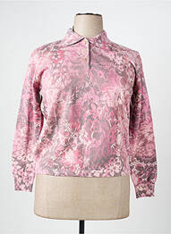 Pull stretch manches longues rose GRIFFON femme