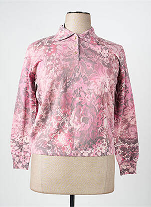 Pull stretch manches longues rose GRIFFON femme
