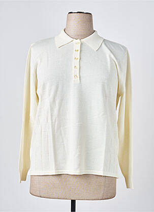 Pull coupe cintrée manches longues beige PAUPORTÉ femme