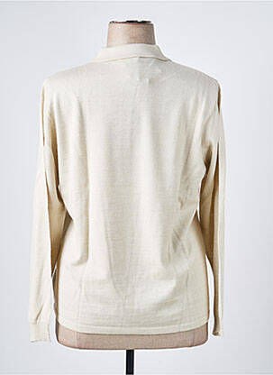 Pull coupe cintrée manches longues beige LEWINGER femme