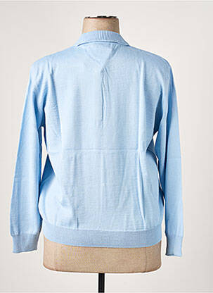 Pull stretch manches longues bleu EDWIGE femme