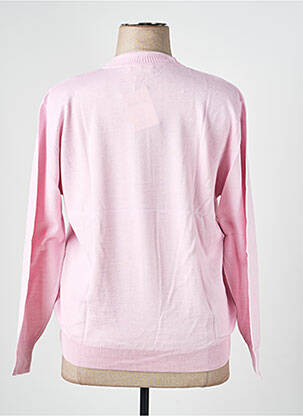 Pull col v manches longues rose EDWIGE femme