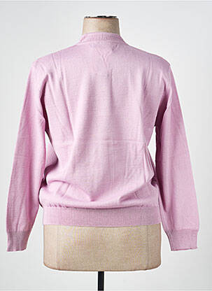 Pull tissage chiné manches longues violet EDWIGE femme