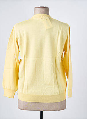 Pull tissage chiné manches longues jaune EDWIGE femme