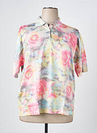 Pull coupe cintrée manches courtes rose GRIFFON femme