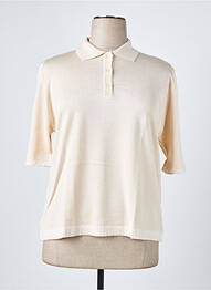 Pull coupe cintrée manches courtes beige EDWIGE femme