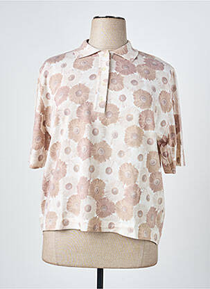 Pull coupe cintrée manches courtes beige EDWIGE femme