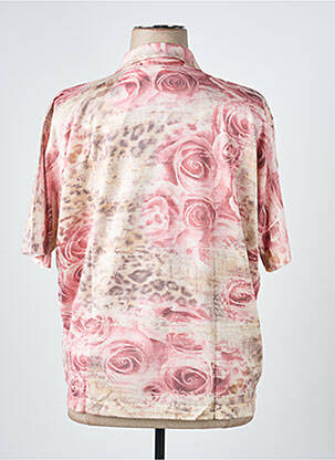 Pull coupe cintrée manches courtes rose GRIFFON femme