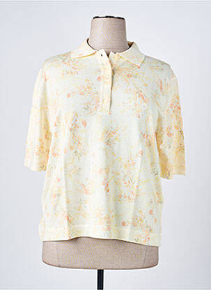 Pull coupe cintrée manches courtes jaune EDWIGE femme