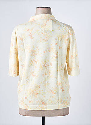Pull coupe cintrée manches courtes jaune EDWIGE femme