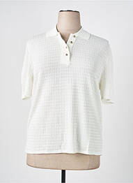 Pull coupe cintrée manches courtes beige RODAM femme