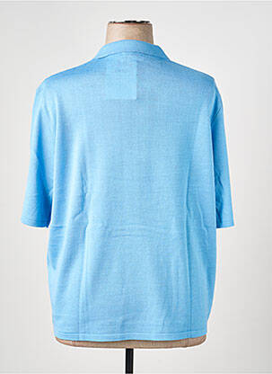 Pull coupe cintrée manches courtes bleu PAUPORTÉ femme
