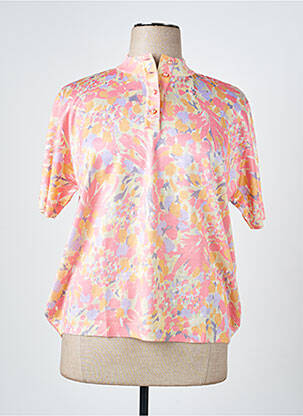 Pull resserrée sur le bas manches courtes jaune JANINE PAUPORTÉ femme