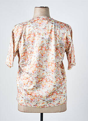 Pull coupe cintrée manches courtes orange GRIFFON femme
