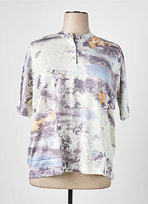Pull coupe cintrée manches courtes gris GRIFFON femme
