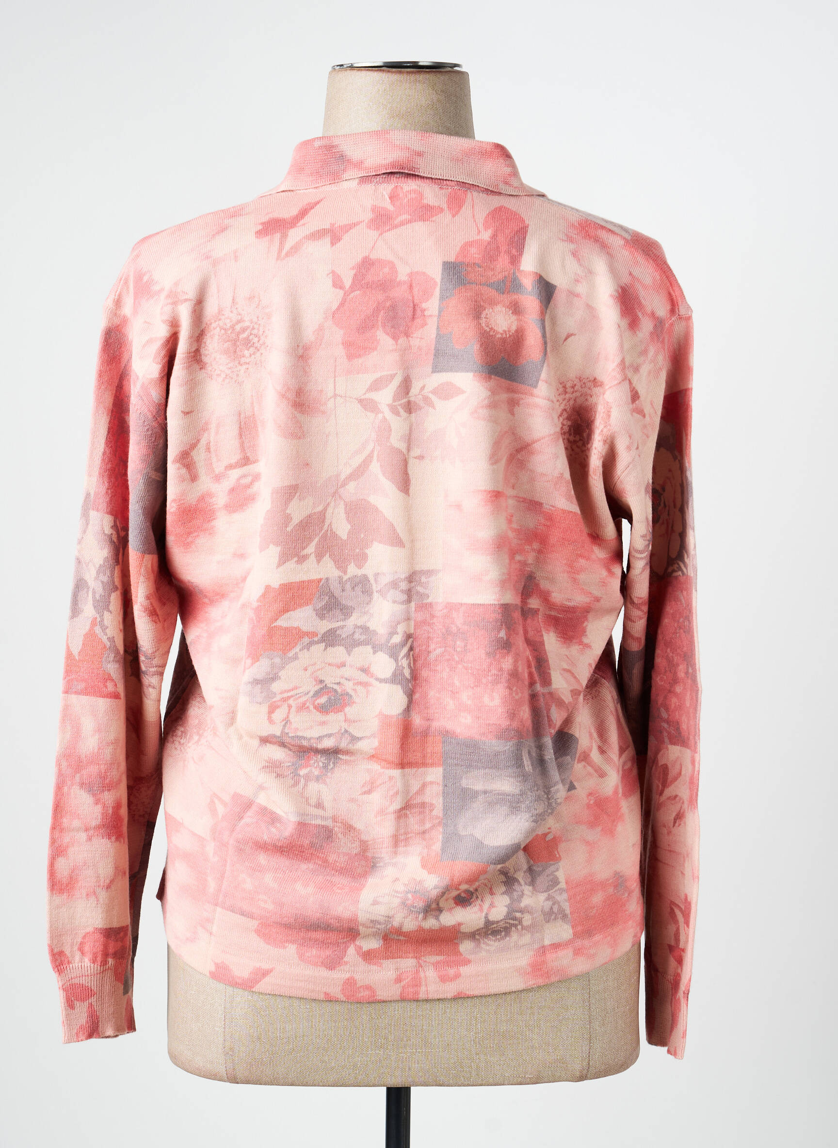 Gilet manches longues stretch rose GRIFFON femme