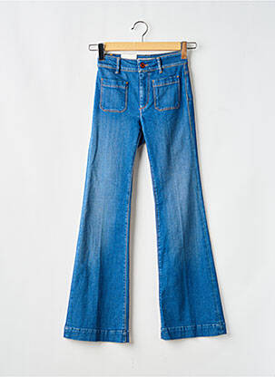 Jean coupe flare stretch taille haute bleu SALSA femme