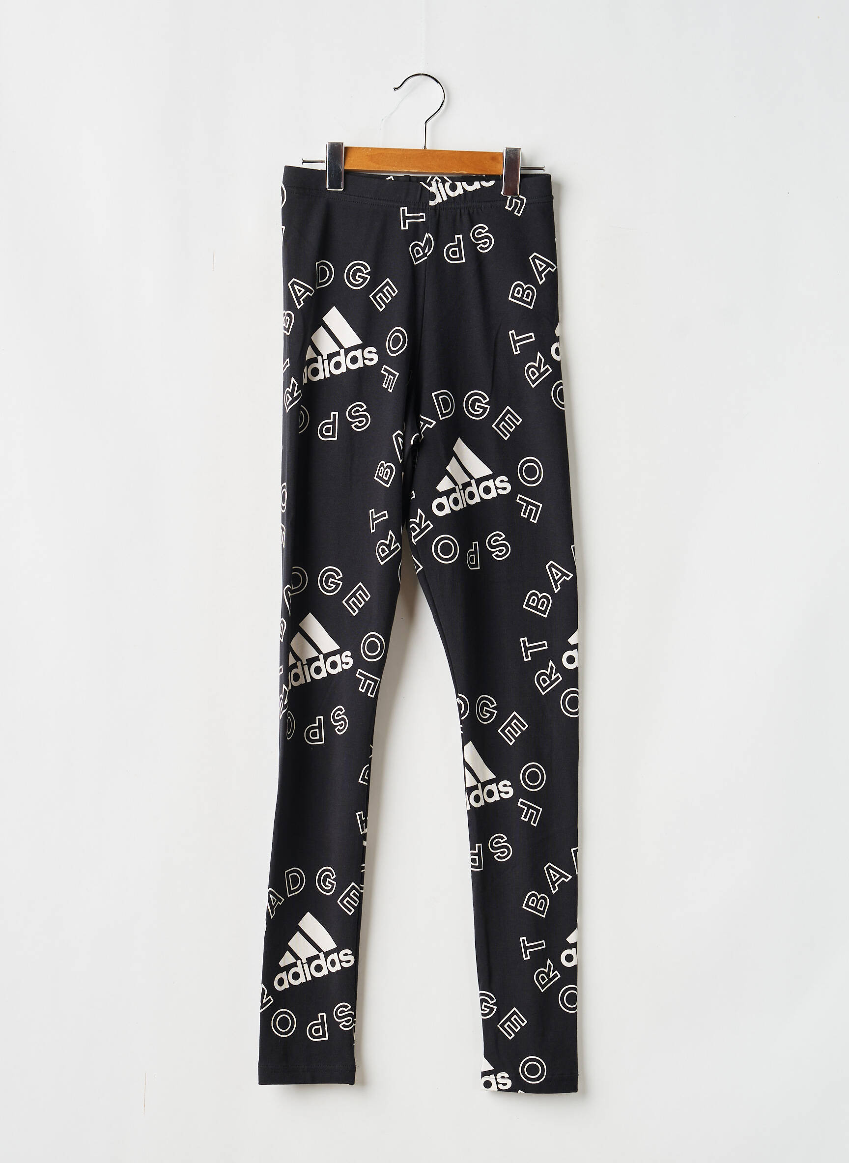 Legging sérigraphie taille élastique noir ADIDAS fille
