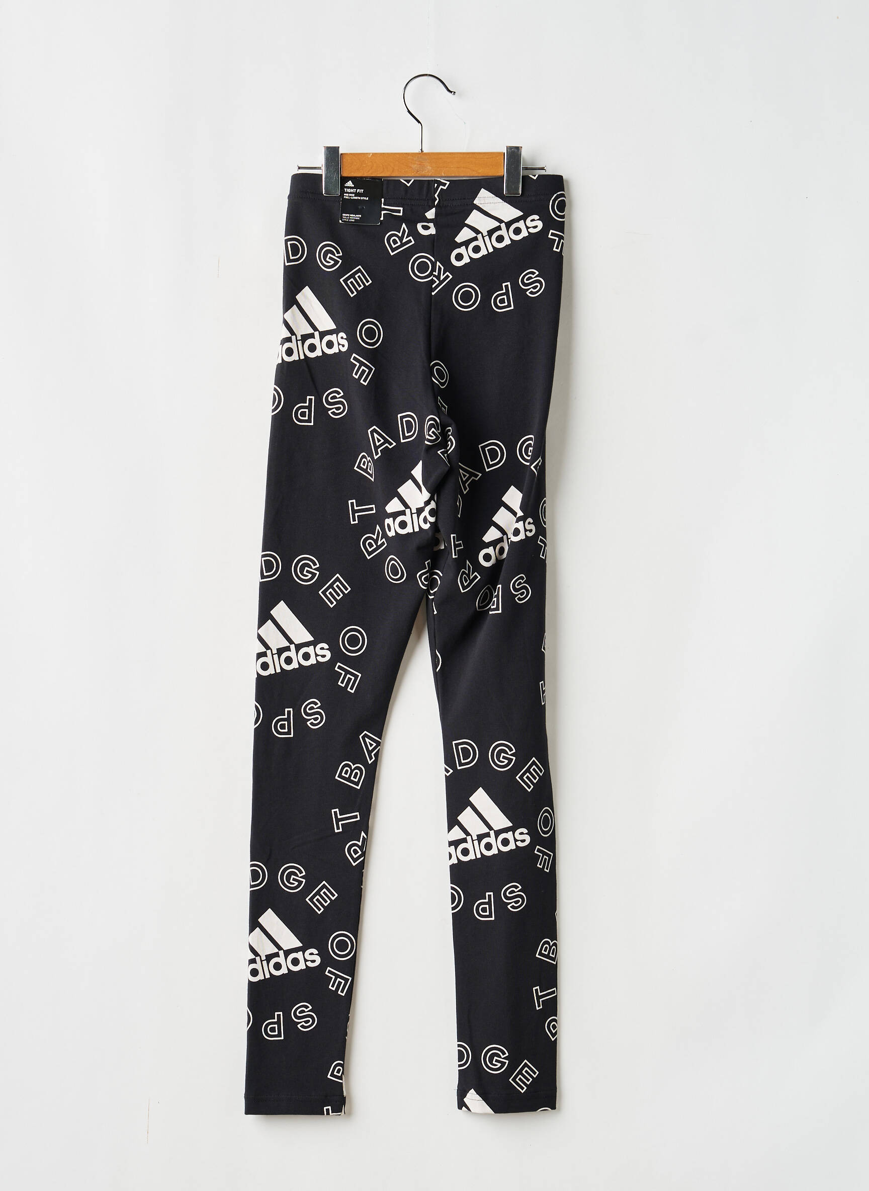 Legging sérigraphie taille élastique noir ADIDAS fille