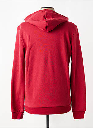 Sweat-shirt à capuche broderie manches longues rouge LE COQ SPORTIF homme