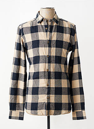 Chemise manches longues imprimé carreaux bleu ONLY & SONS homme