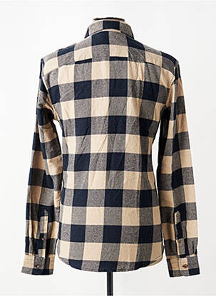 Chemise manches longues imprimé carreaux bleu ONLY & SONS homme