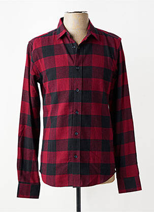 Chemise manches longues imprimé carreaux rouge ONLY & SONS homme