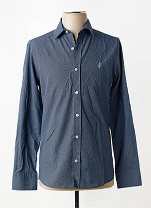 Chemise manches longues imprimé fantaisie bleu MCS homme